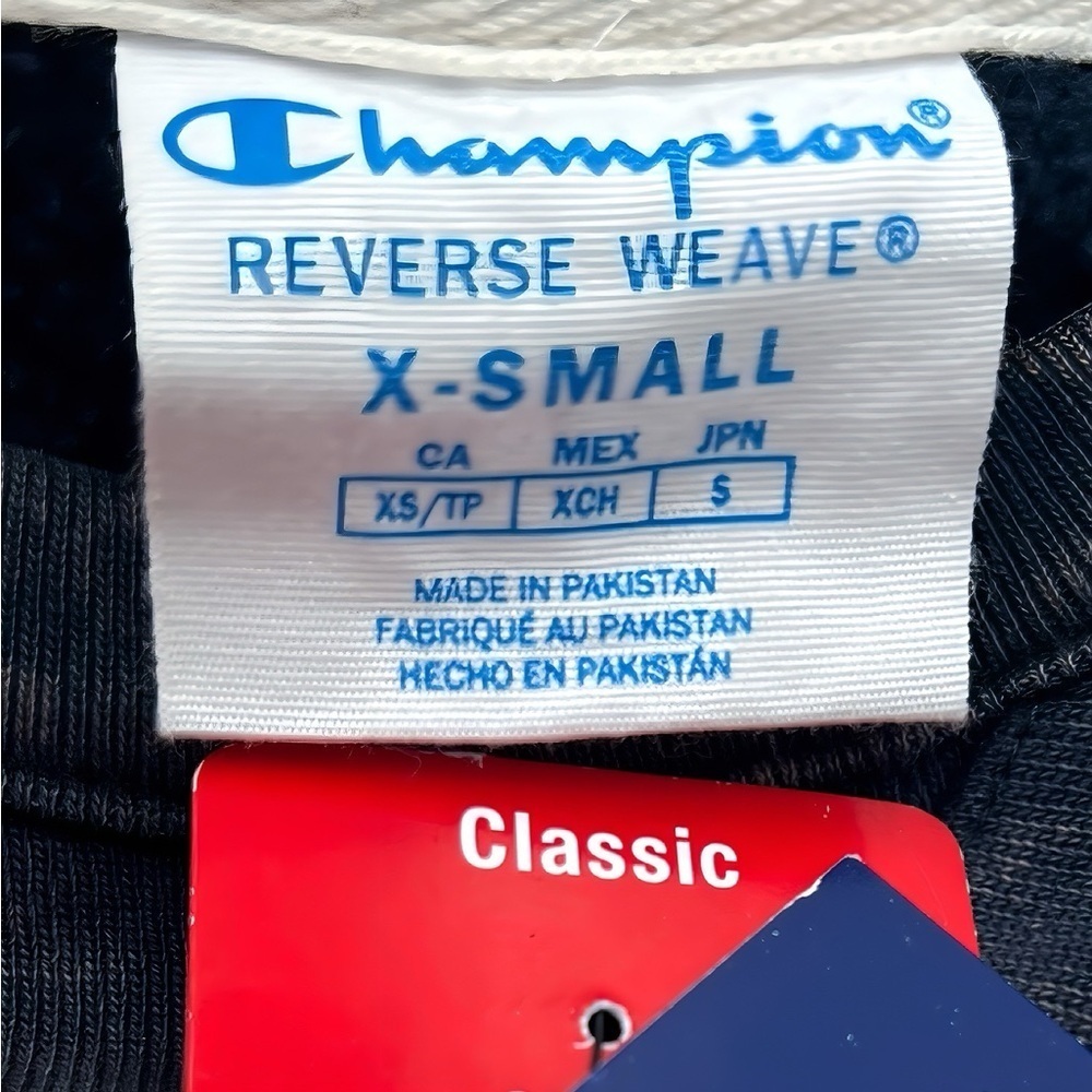 Champion Reverse Weave Steamboat Colorado Distressed Sweatshirt Men XS Blue NWT - Picture 6 of 7
